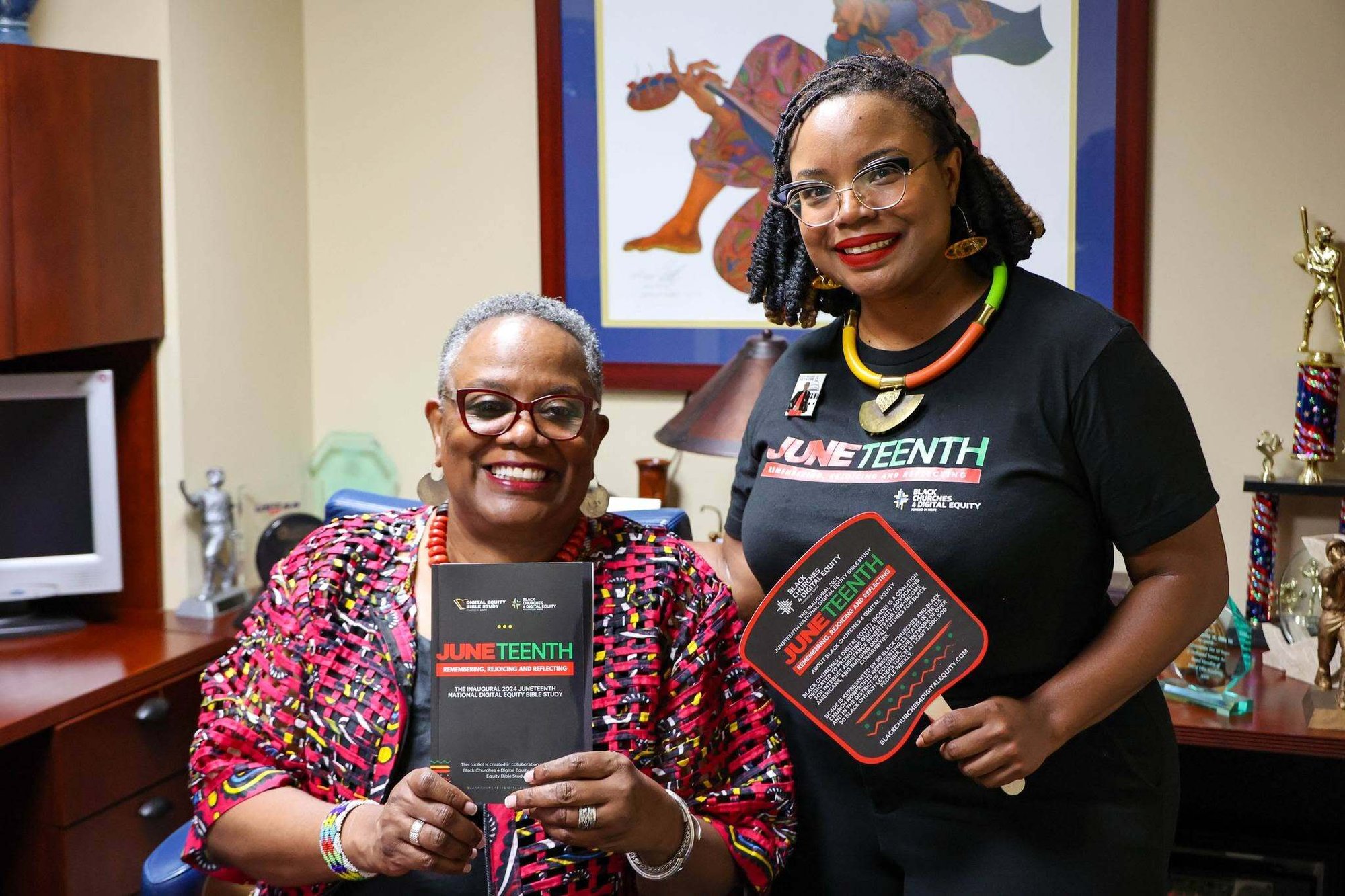 Speakers at the National Juneteenth Digital Opportunity Bible Study in Detroit, an event whose group travel was managed by Lawal Travel Services